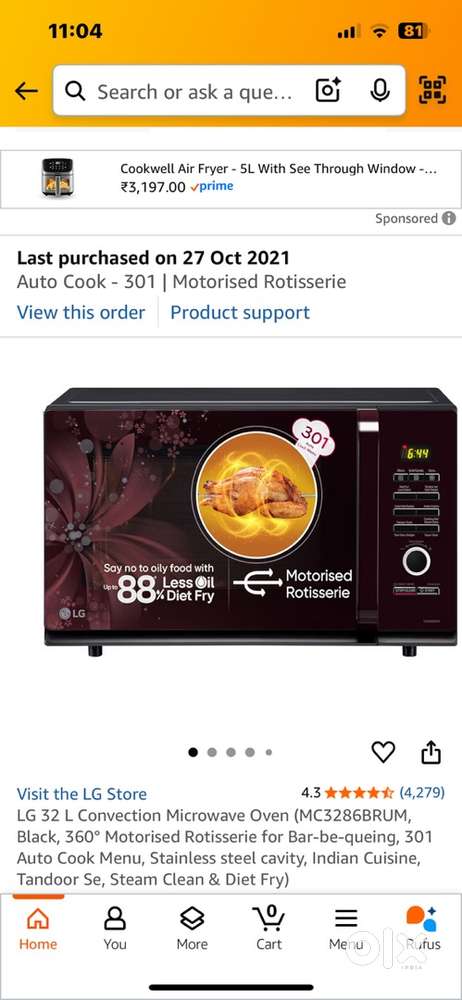 LG 32 L Convection Microwave Oven