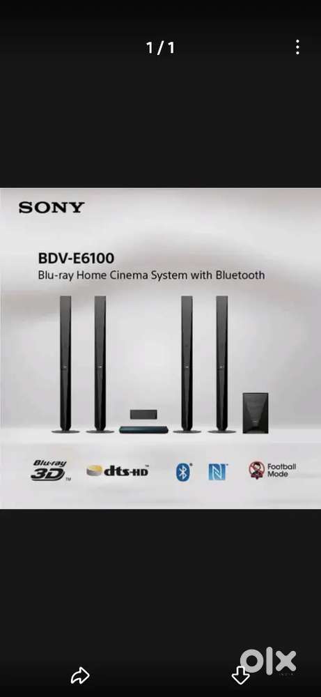 Sony home theatre music system blueray player 5.1