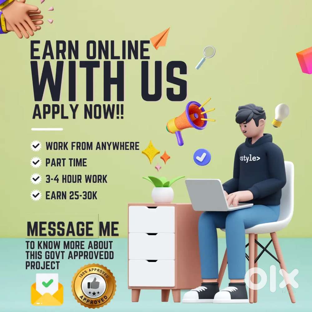 Work from home working use only social media