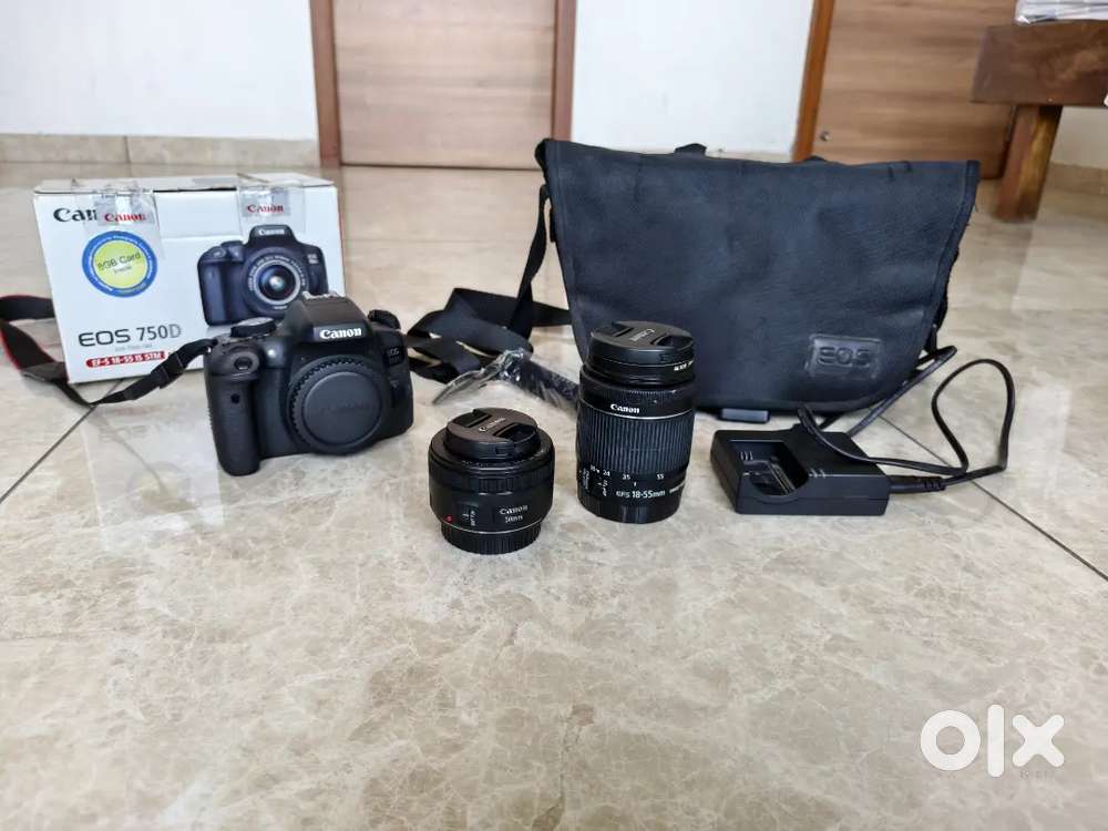Canon EOS 750D DSLR Camera with Kit lense and 1 Portrait lense