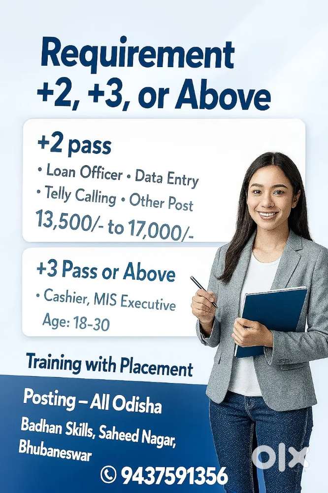 Back Office, Loan Officer, Data Entry, Cashier, Telly Caller's