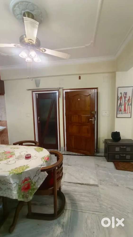 Partly furnished 2bhk flat at panjabari road