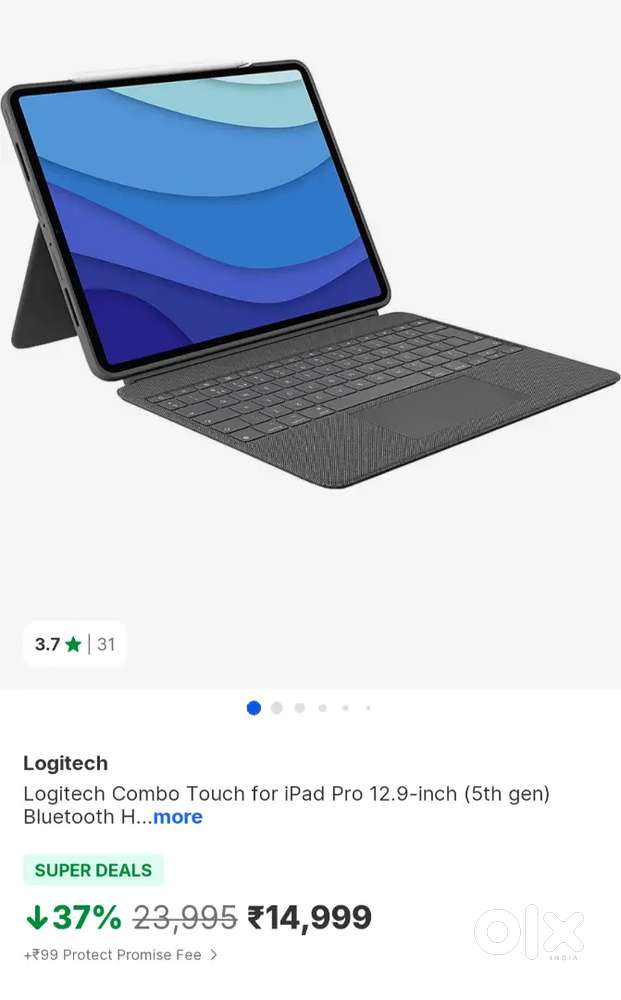 Logitech Combo Touch Magic Keyboard for Apple iPad Pro 12.9 Gen 4 5 6