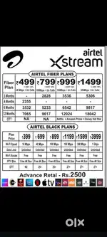 AIRTEL WIFI WITH FREE OTT APPS