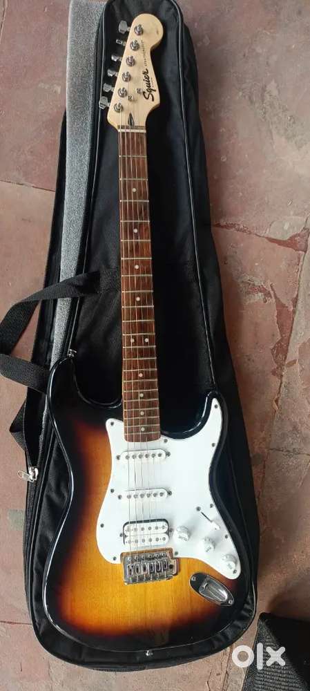 Fender squier guitar with amplifier laney