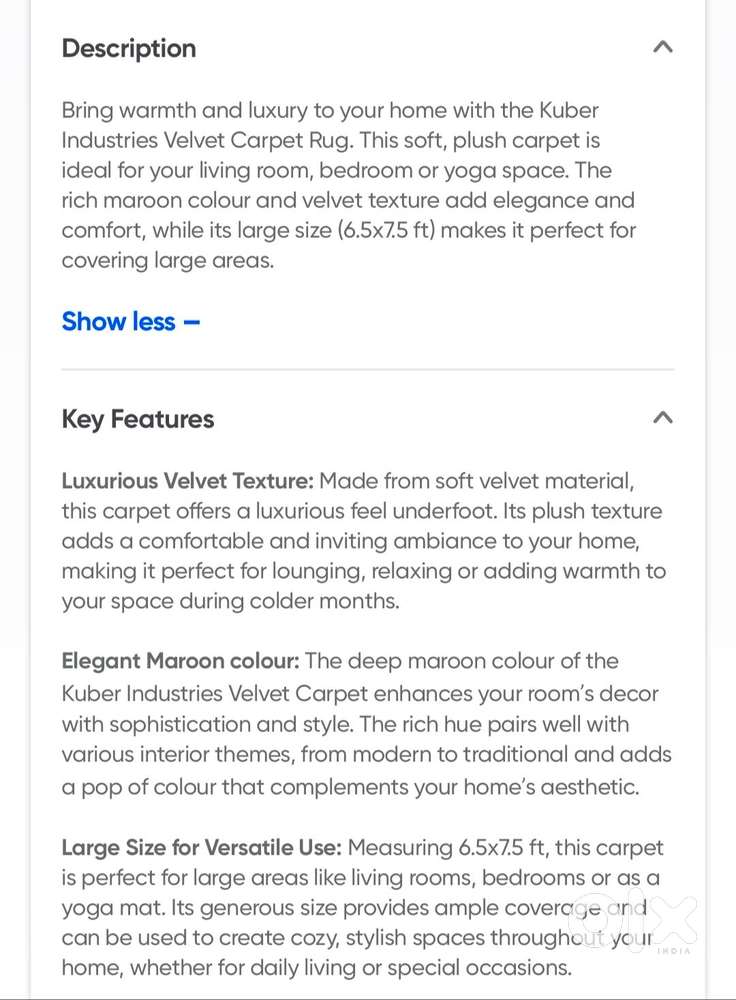 Velvet printed carpet rug