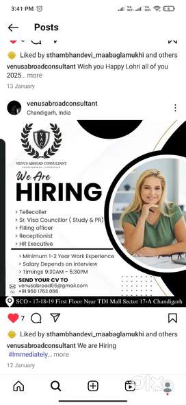 Hiring Tellecaller & Councillor
