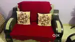 2+2 seater sofa with center table, pillows