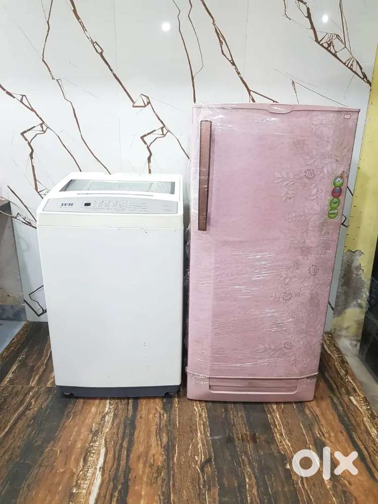 Single door r refrigerator and fully automatic washing machine%771