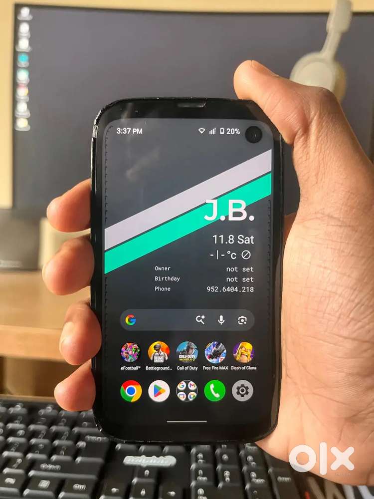 Balmuda Phone 5G Black, 128GB - Compact & Unique Design