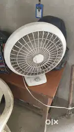 Table fan in running condition