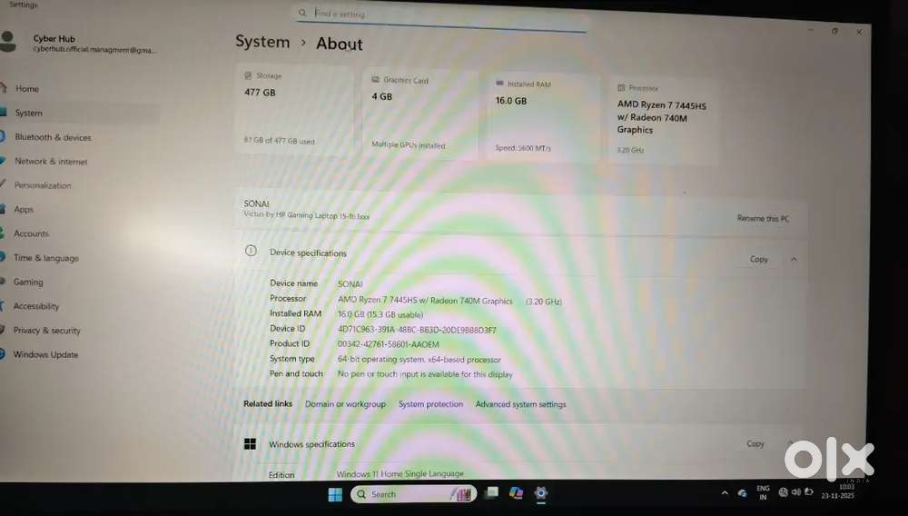 HP VICTUS GAMING LAPTOP