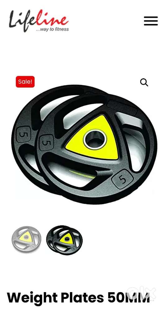 Lifeline fitness olympic rubber plate weights