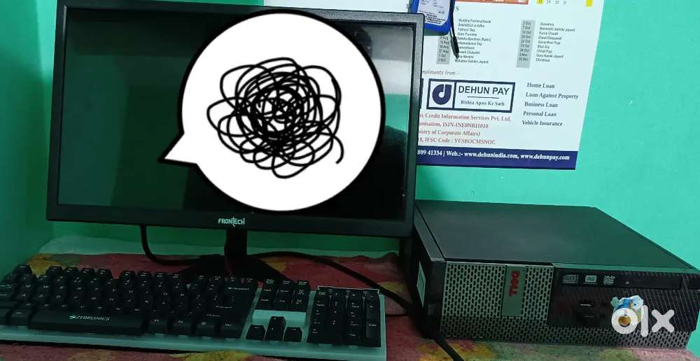 Dell computer with monitor 20 inch a1 condition