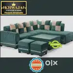 Khwaja Furniture. Brand New L corner sofa. Bajaj finance available