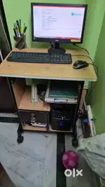 Desktop with computer table