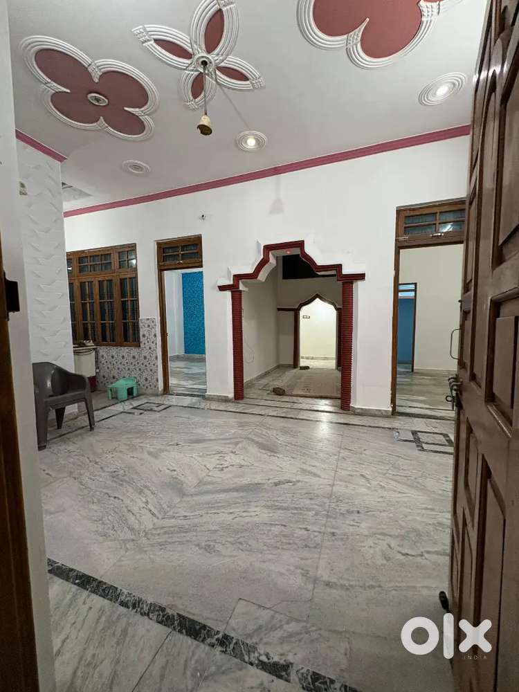 3 BHK Ground floor built in corner plot with marble flooring.
