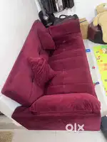 Three seater sofa cum bad