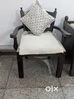Solid Teak Wood 3-seater Deewan and 2 Chairs