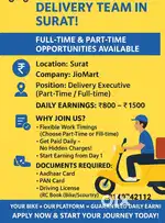 Delivery Executive  in Surat – (Part-time/Full-time)