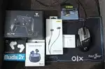 gaming controller , gaming mouse , earbuds , earphones , apple adapter