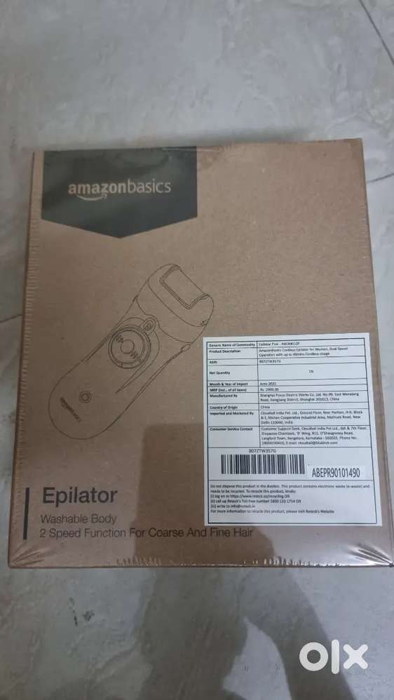 amazonbasics cordless epilator