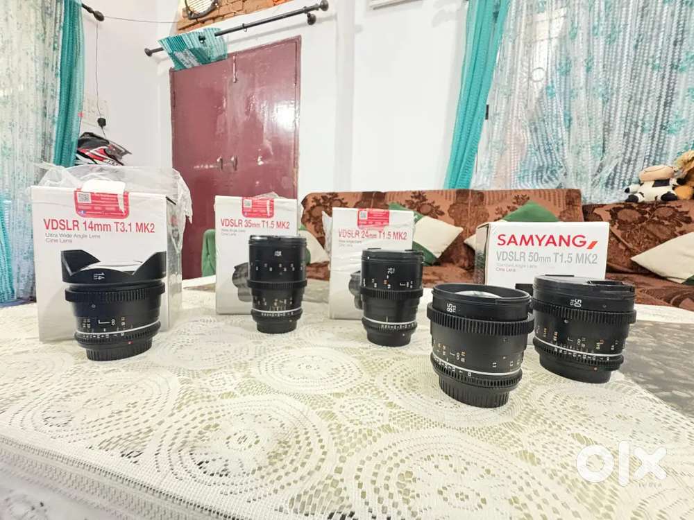 Samyang cine lens mk2 set 14,24,35,50,85