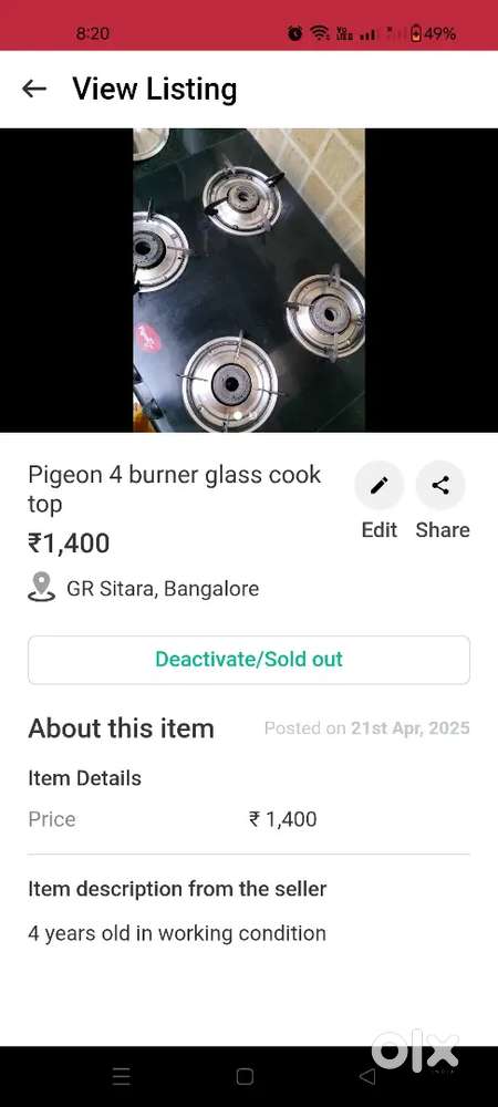 New futura sink, philips OTG, pigeon 4 burner gas