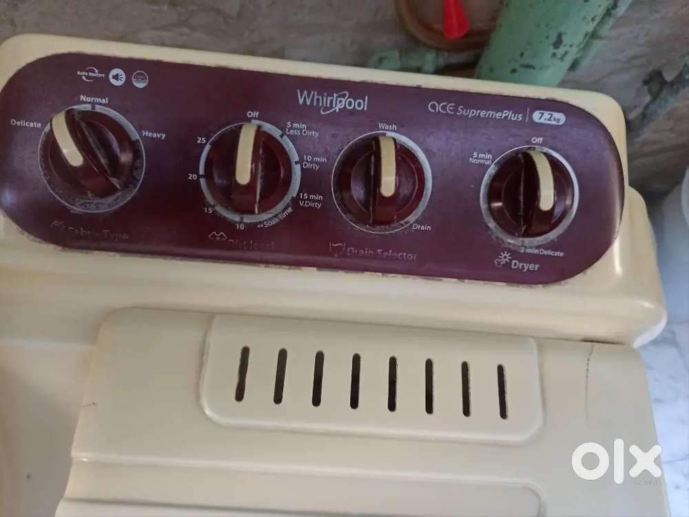 Whirlpool 7.2 kg semi automatic working condition