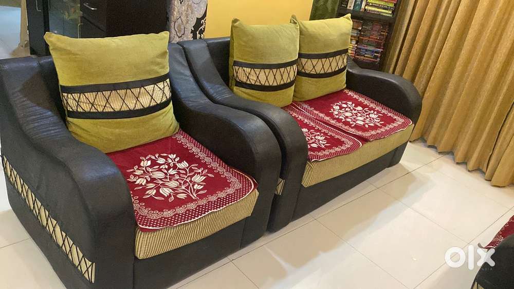 Five seaters 3+1+1 Fabric Cushion Sofa Set