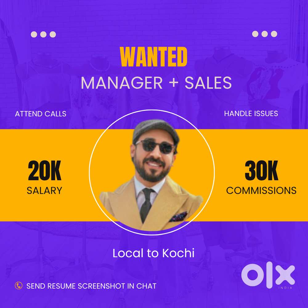 Wanted Manager with Sales Experience