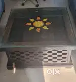 Glass Top wooden center table