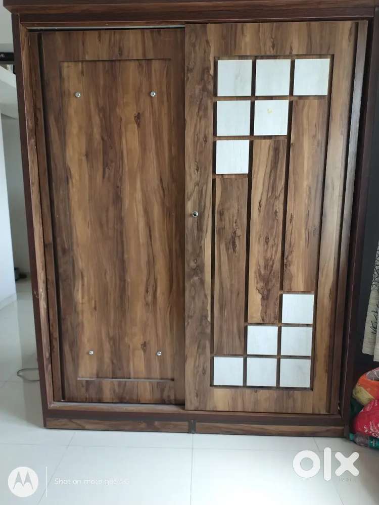 Wooden double sliding cupboard