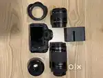 DSLR + 3 Lenses + 2 Batteries + Memory Card