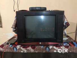 Small TV colorful with set top box