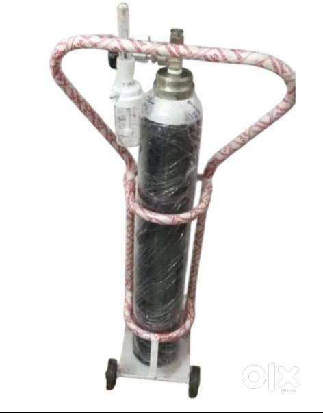 2 oxygen Cylinders + stand Hardly Used  Hyderabad