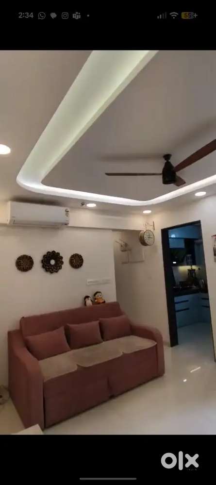 2 BHK semi furnished,570 carpet for sale,