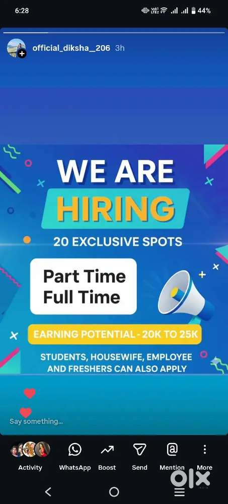 Students , freshers , housewife anyone can apply