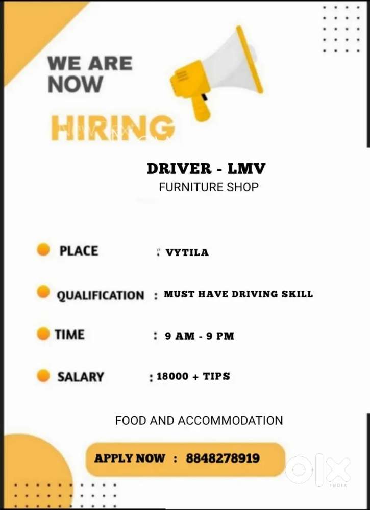Driver vacant opening