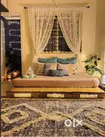 Wooden pallet bed