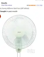 havells table celling fan new condition less used