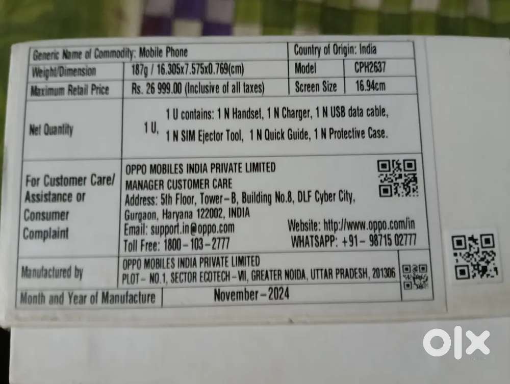 OPPO F27 urgent sell
