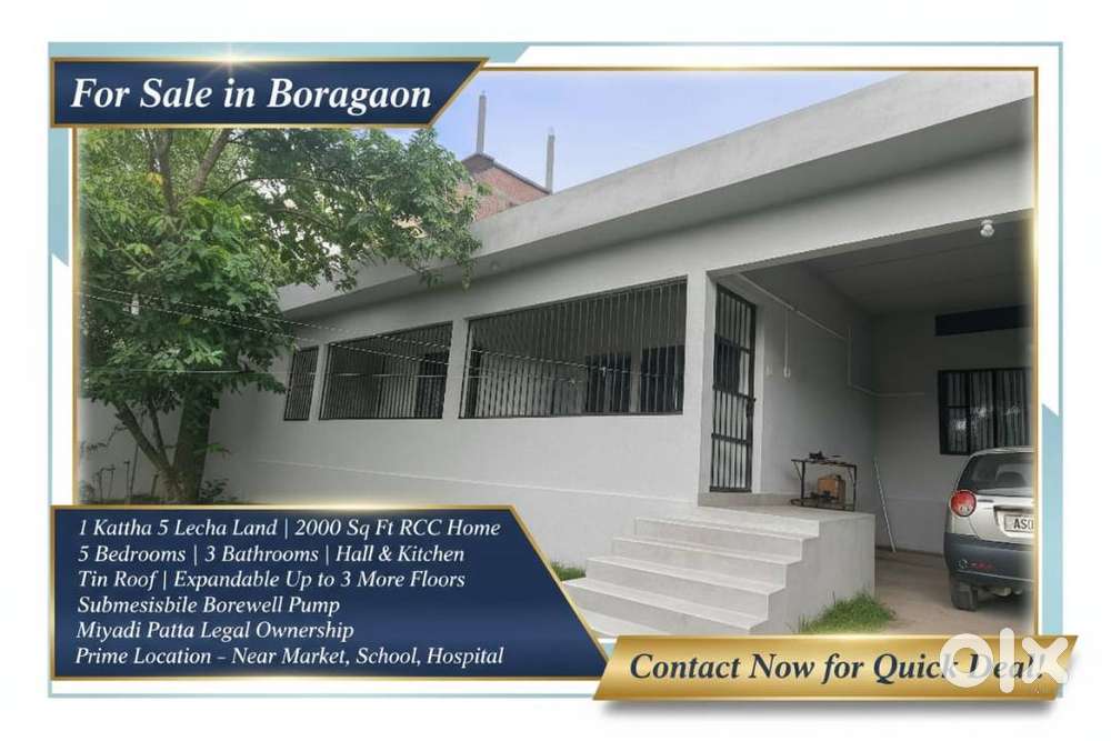 1 Kattha 5 Lecha miyadi patta land with a 2000 sq ft RCC house