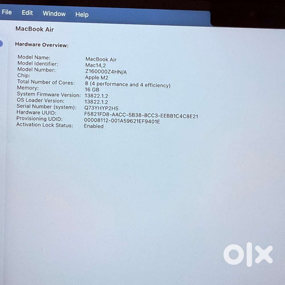 ️ MacBook Air M2 (2022) – 16GB / 256GB SSD – Excellent Condition