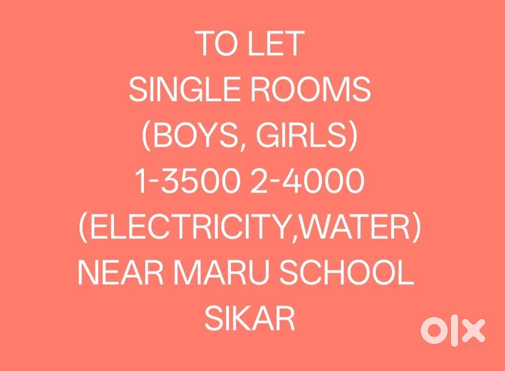 ROOM FOR RENT. 1 -3500,2-4000