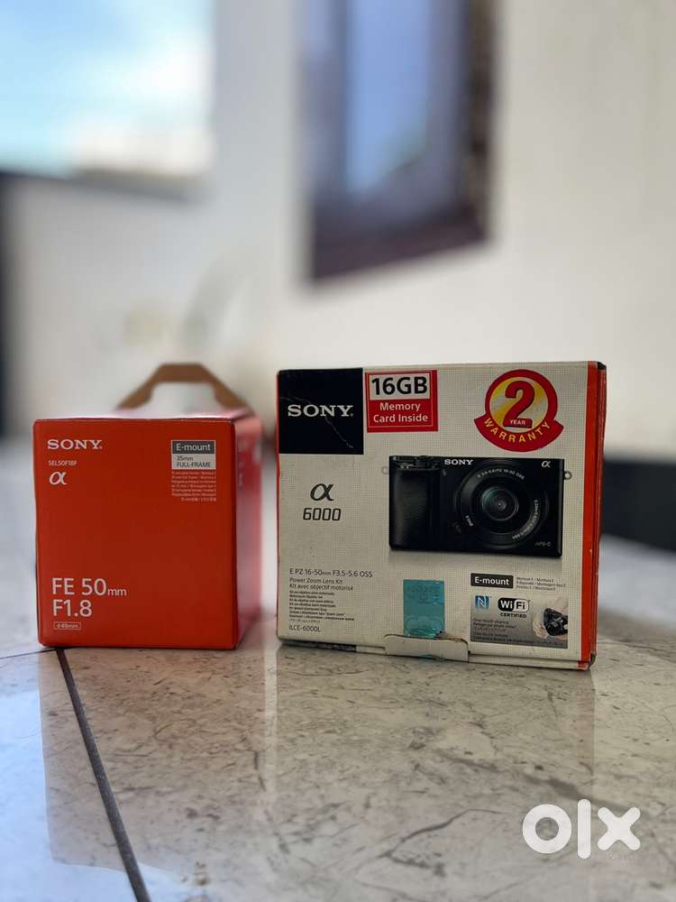 Sony a6000 with 50mm 1.8 lens and kit lens