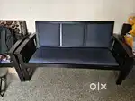 Wooden Sofa with two sofa chair