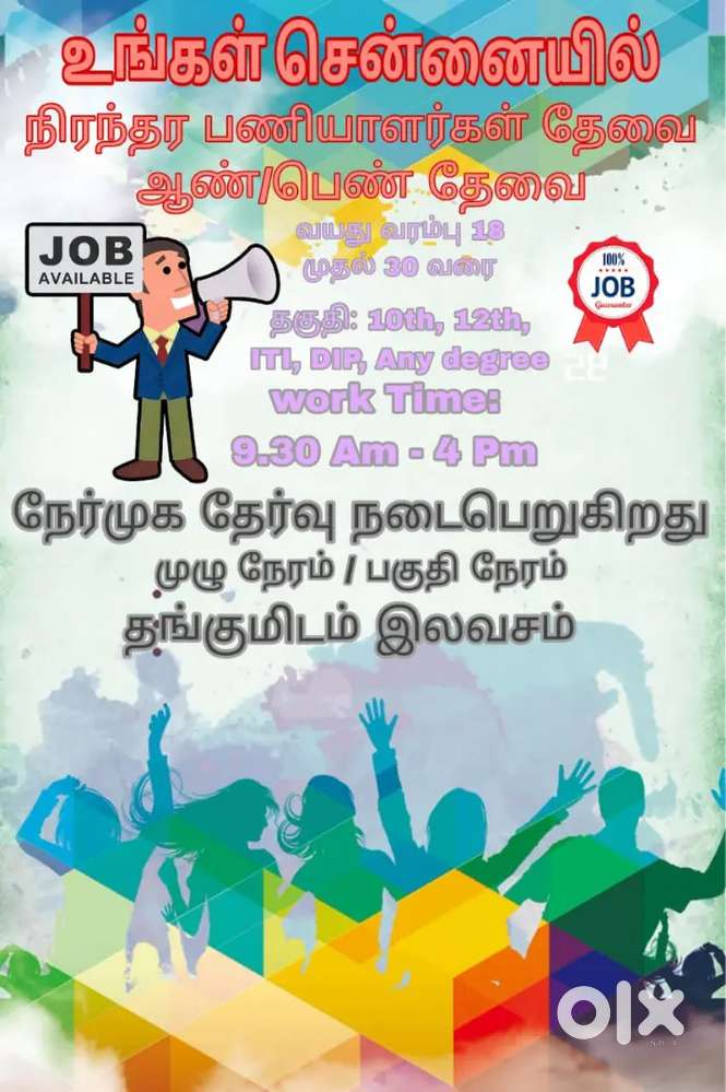PERMANENT JOB VECANCY AVAILABLE