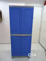 Nilkamal Plastic Wardrobe - Blue & Grey