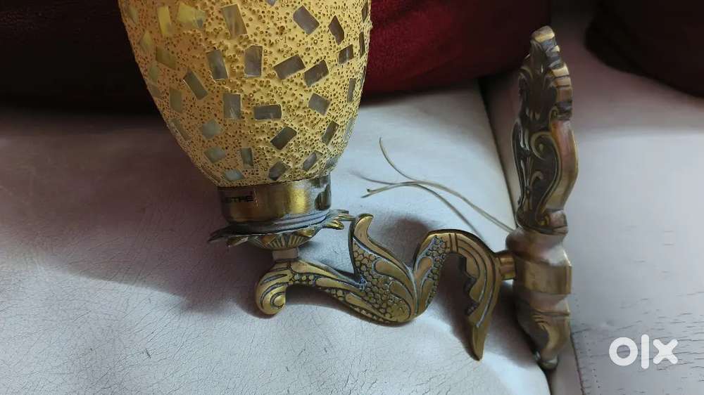 Luster Mosaic Glass Hurricane Wall Bracket Lamp 17cm [GMF13G58C5] Pair